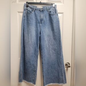 Q2 Light Blue Flare & Wide Leg Jeans